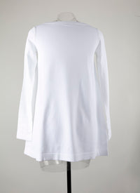 Pull à manches longues en maille - Blanc