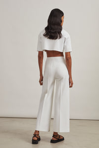 Pull court en maille - Blanc